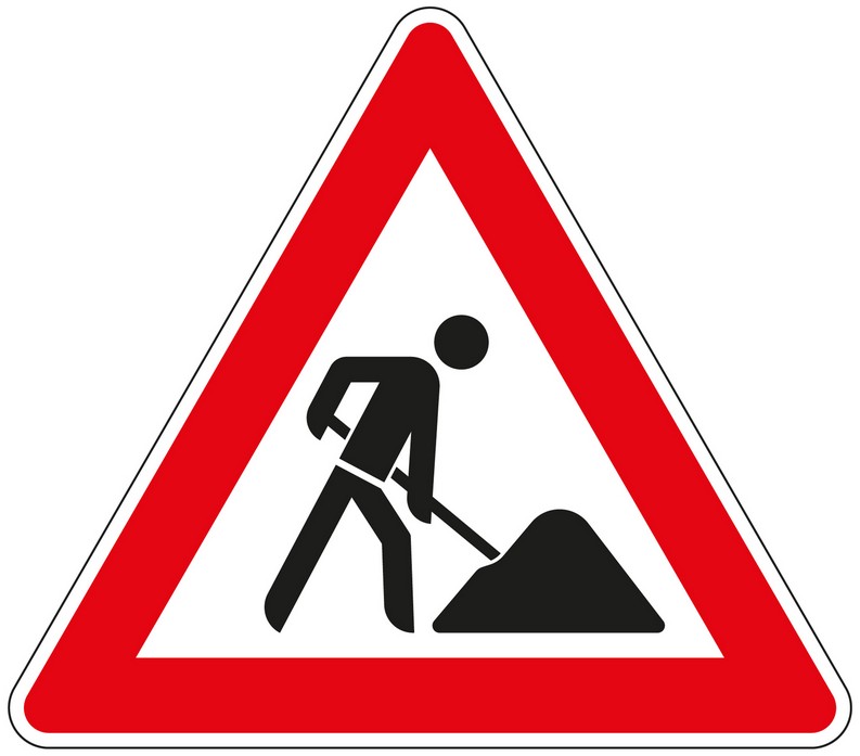 Verkehrszeichen Baustelle