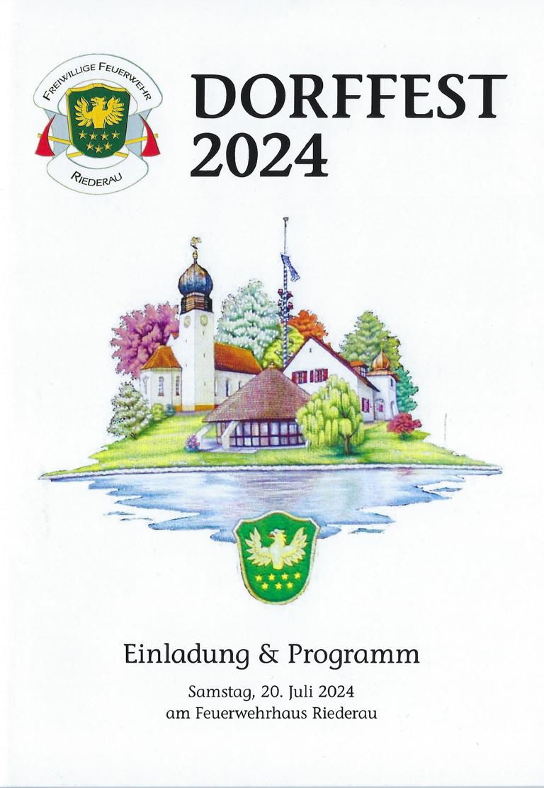 Dorffest FFW Riederau 2024 Plakat